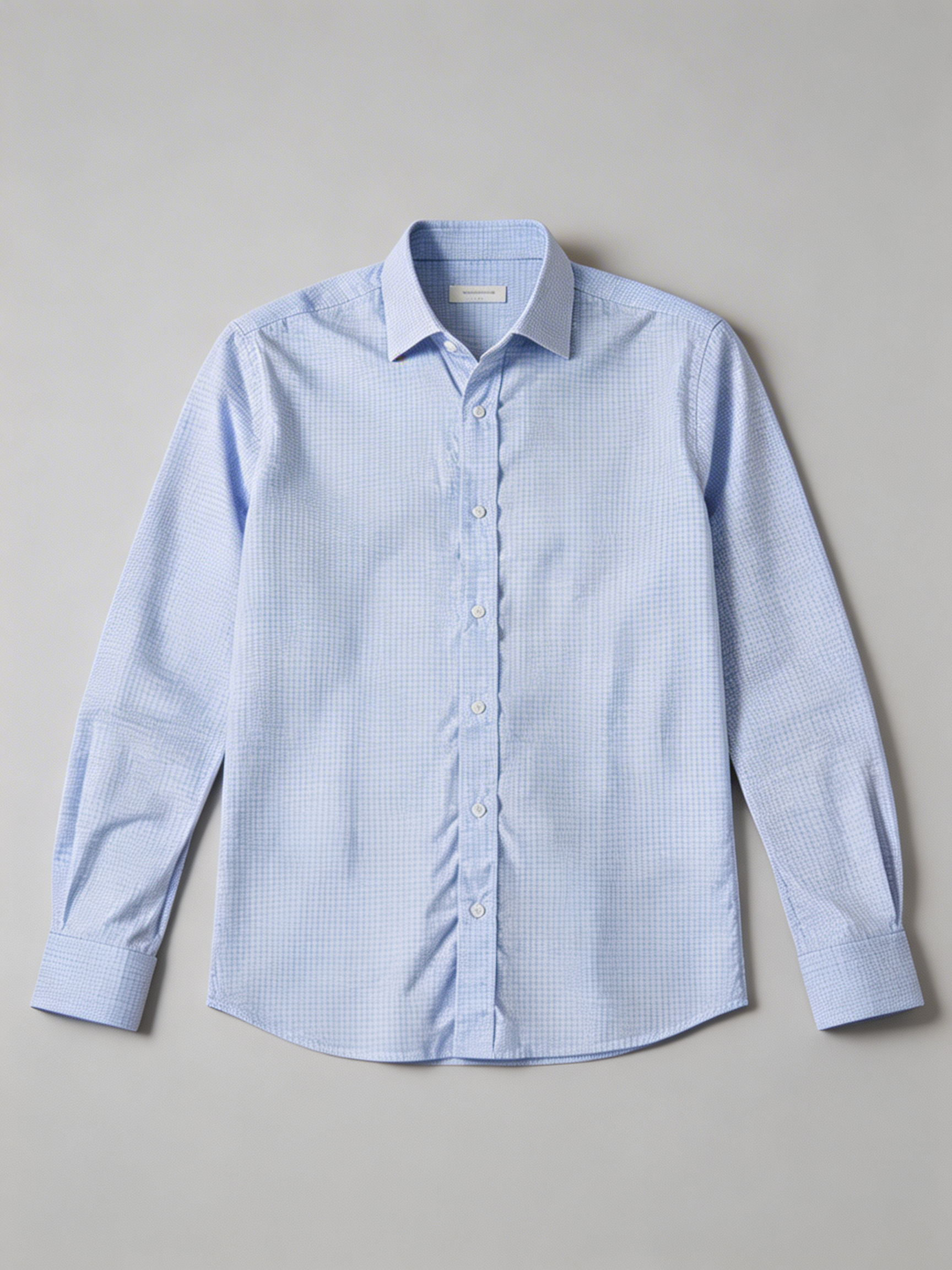 Camisa Vichy Celeste