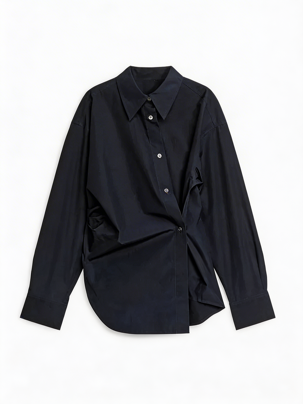 Camisa asimétrica azul marino