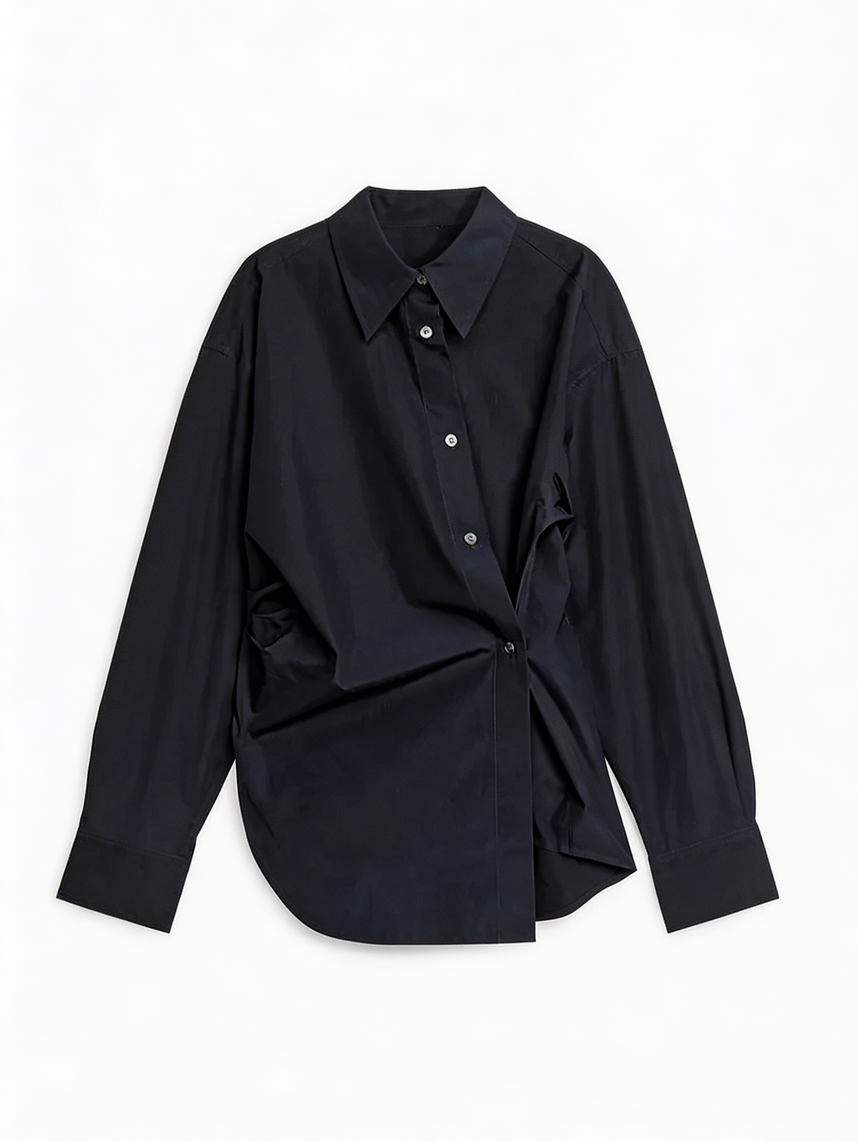 Camisa asimétrica azul marino