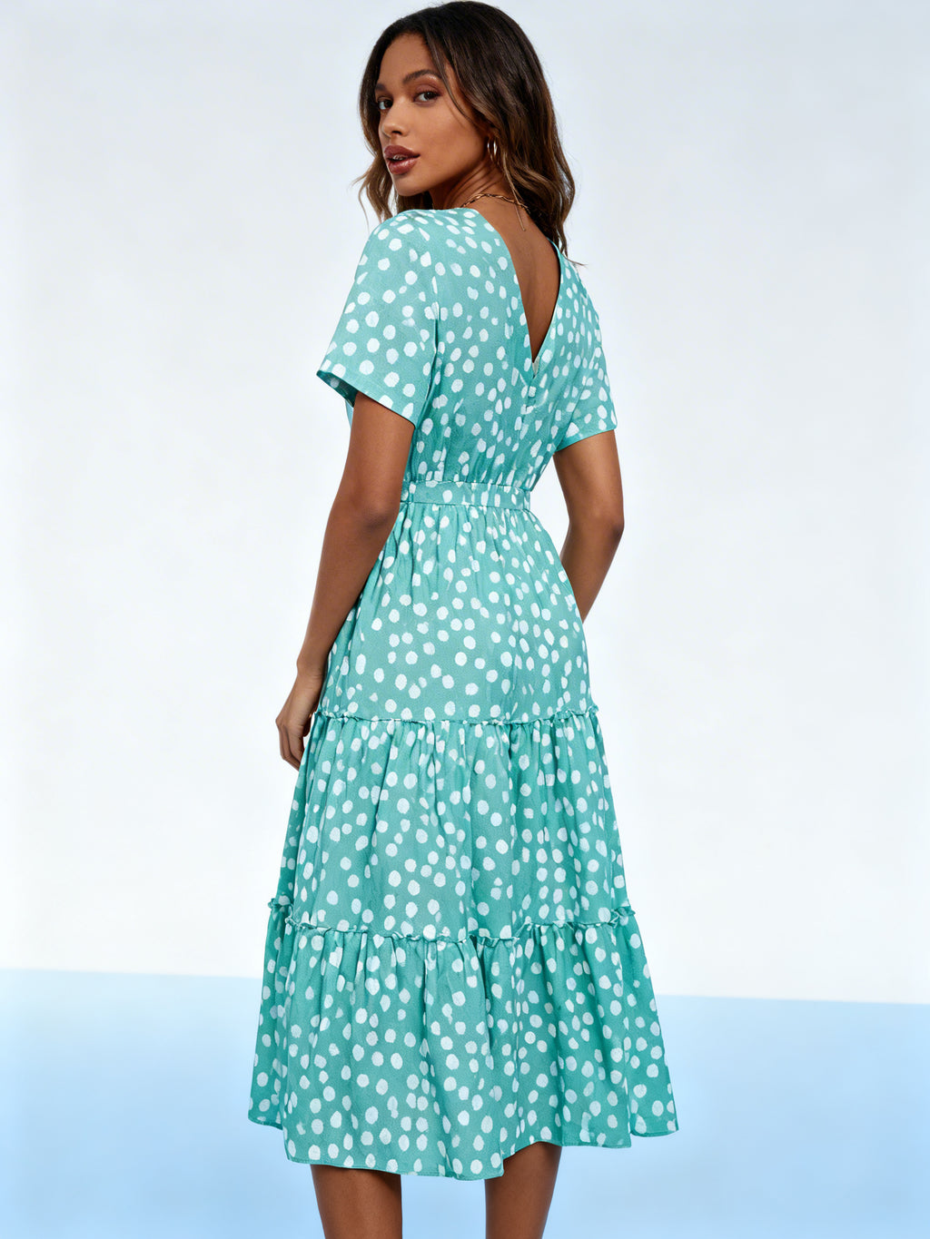 Vestido midi con lunares