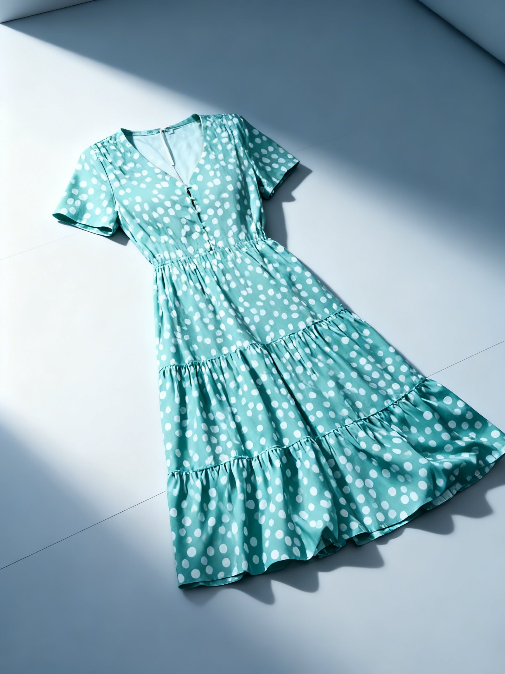 Vestido midi con lunares