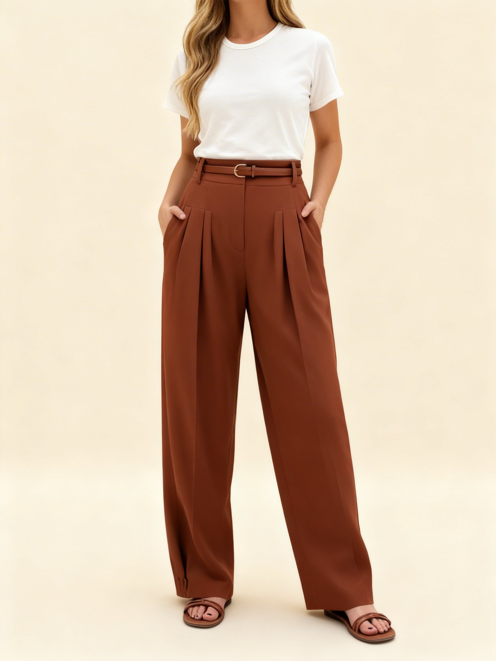 Pantalón de pinzas wide leg