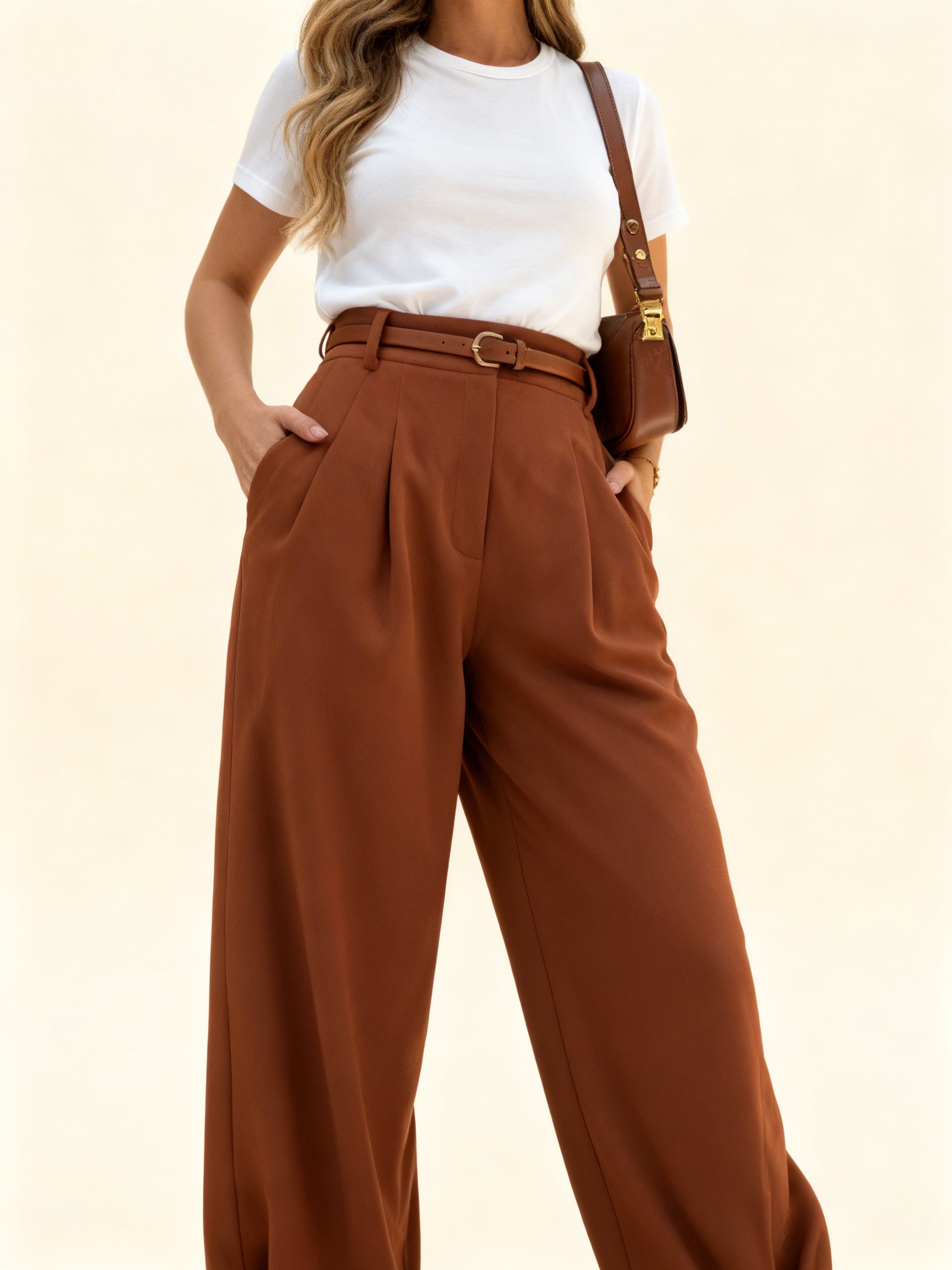Pantalón de pinzas wide leg