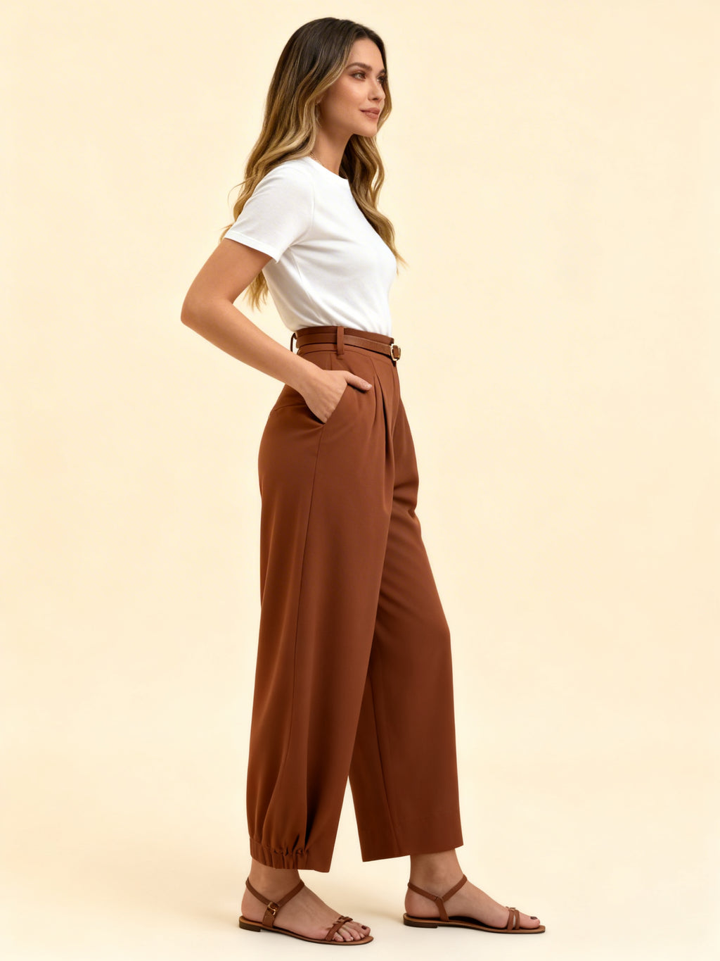 Pantalón de pinzas wide leg