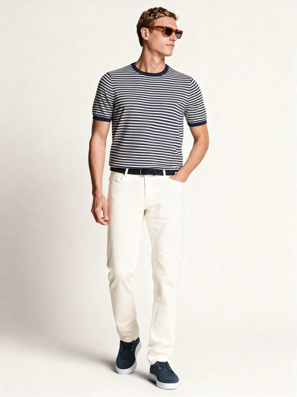 Camiseta a Rayas Navy - Estilo Naútico