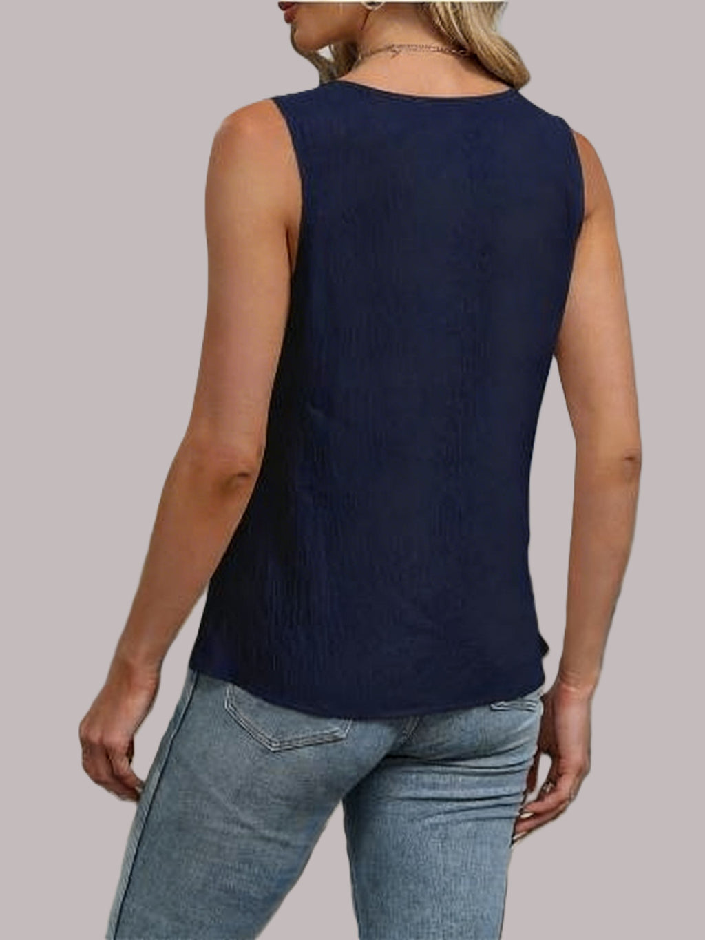 Camiseta sin Mangas Escote estilo Keyhole