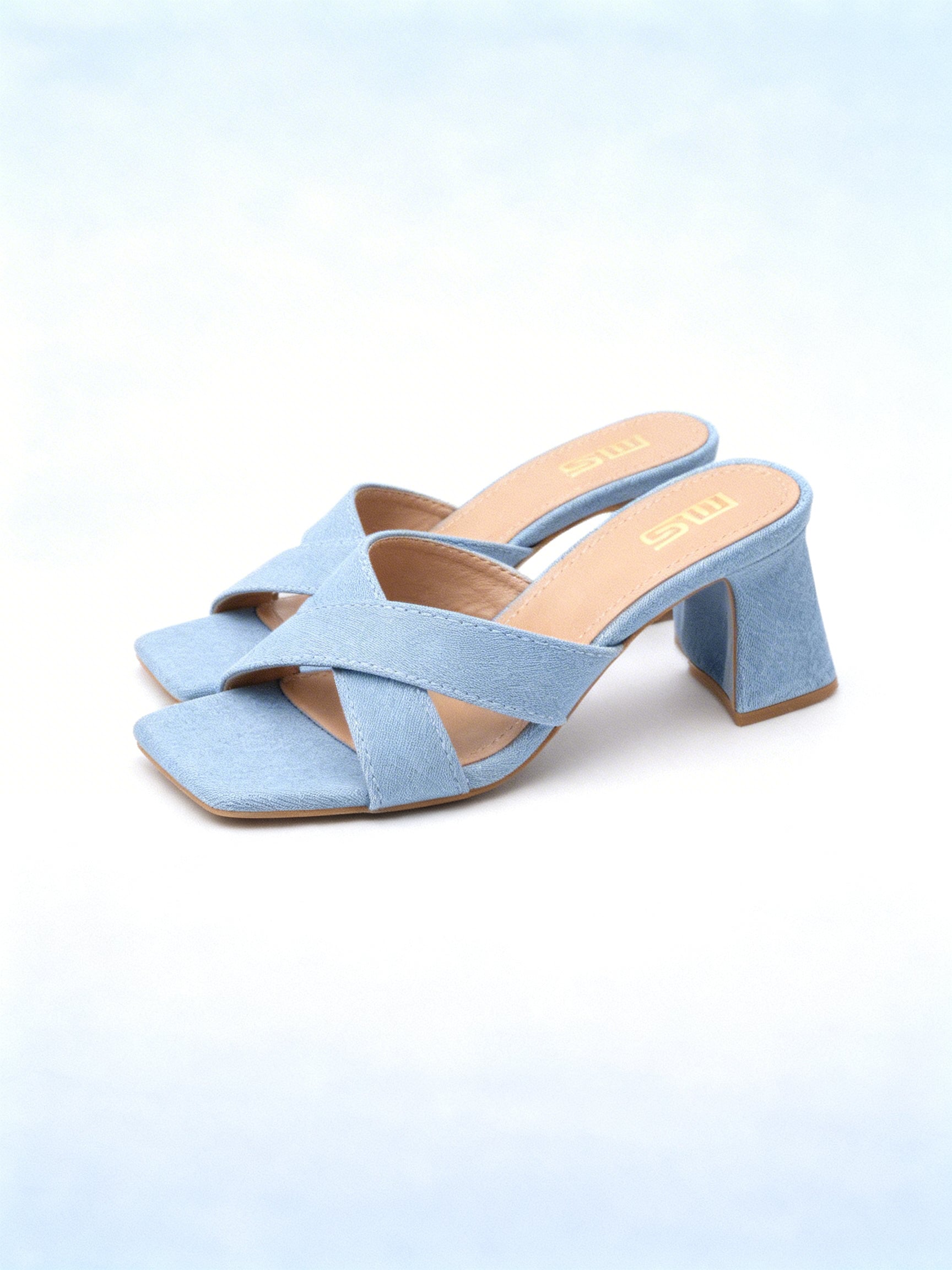 Sandalias de Tacón Alto de Mezclilla